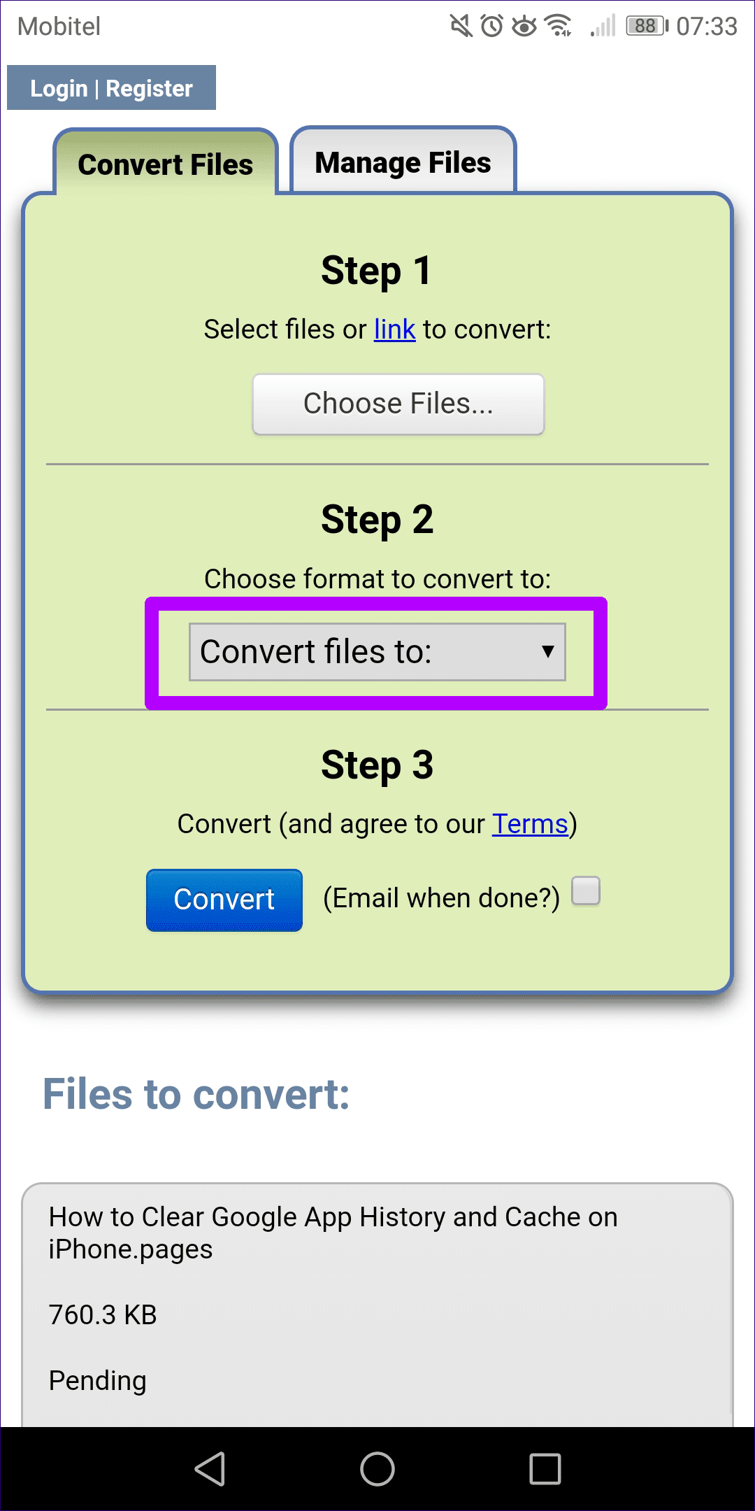 كيفية تحويل الصفحات إلى PDF أو DOCX (بدون ماك) - %categories