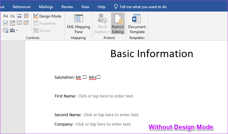 كيفية عمل نموذج قابل للتعبئة في Microsoft Word - %categories
