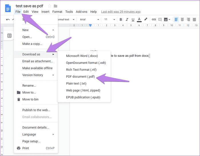 كيفية حفظ مستندات جوجل بصيغة PDF على سطح المكتب والجوال - %categories
