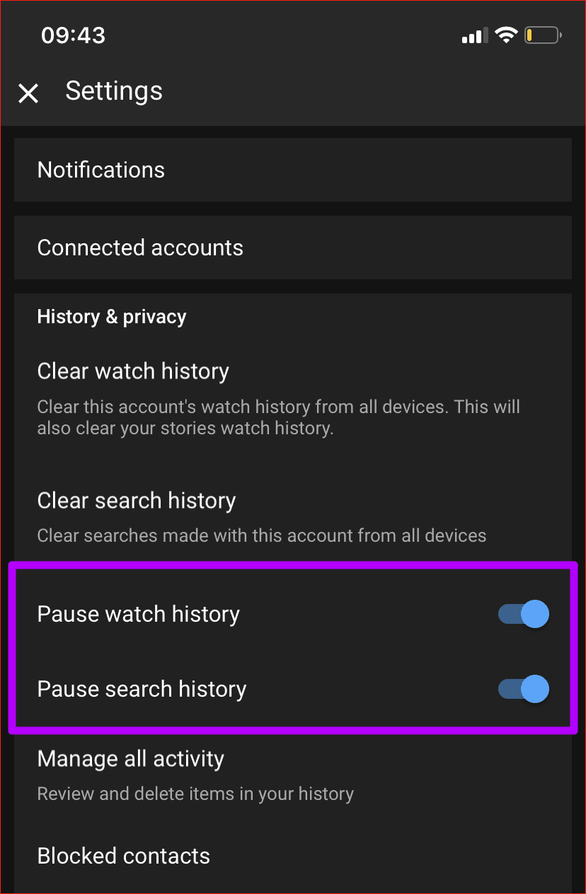 كيفية مسح عمليات البحث على اليوتيوب ومشاهدة سجل التاريخ على اي فون - %categories