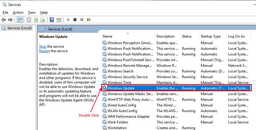 windows Update 1 1 - إصلاح خطأ Wuauserv لاستخدام وحدة المعالجة المركزية عالية في ويندوز 10