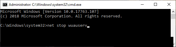 wu cmd1 - إصلاح خطأ Wuauserv لاستخدام وحدة المعالجة المركزية عالية في ويندوز 10