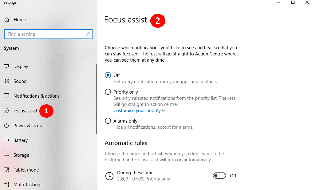 كيفية استخدام Focus Assist لإلغاء تنشيط إشعارات Windows 10 لفترة زمنية محددة - %categories