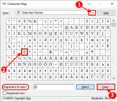 ادراج الرموز الخاصة في Windows 10 character map general 1 - كيفية ادراج الرموز الخاصة في Windows 10