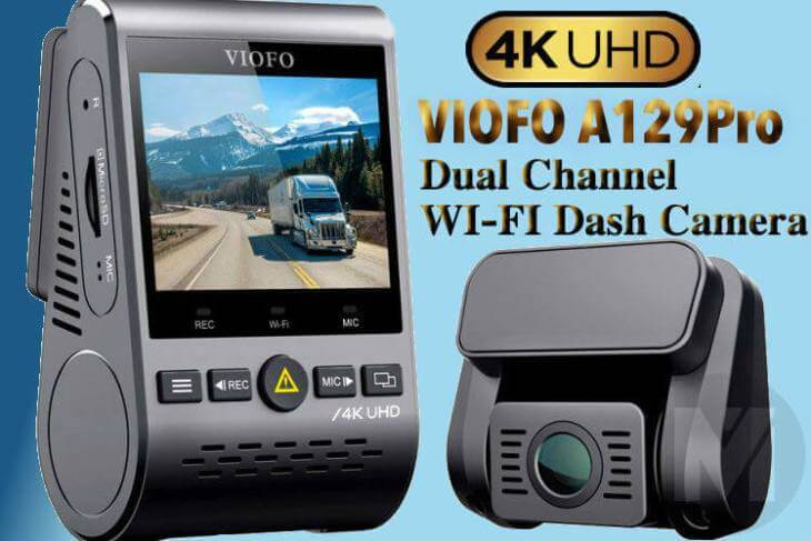 VIOFO A129Pro: كاميرا داش مزدوجة بدقة 4K مع دعم GPS ووضع ركن السيارة - %categories