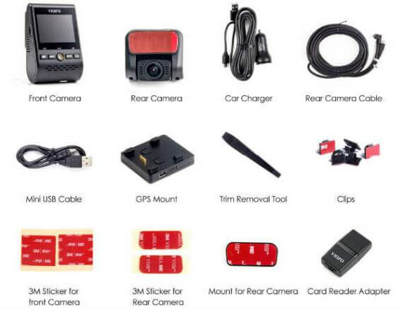 VIOFO A129Pro: كاميرا داش مزدوجة بدقة 4K مع دعم GPS ووضع ركن السيارة - %categories