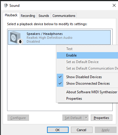 إصلاح مشكلة لا وجود للصوت على الكمبيوتر المحمول في Windows 10 - %categories