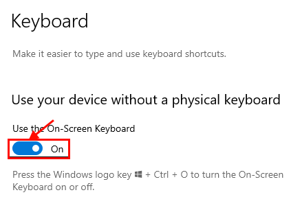 إصلاح لوحة المفاتيح على الشاشة لا تعمل في ويندوز 10 أحلى هاوم