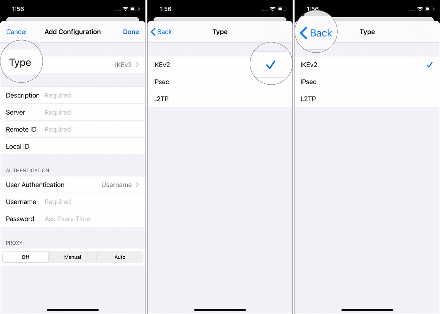 إعداد وتكوين اتصال VPN على iPhone و iPad Turn on status switch under VPN configuration on iPhone 16 - كيفية إعداد وتكوين اتصال VPN على iPhone و iPad