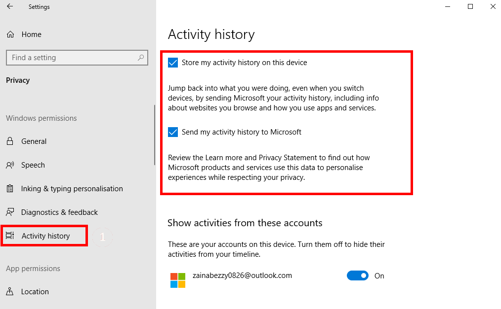 كيفية تعطيل سجل النشاط الخاص بك والجدول الزمني في Windows 10 - %categories