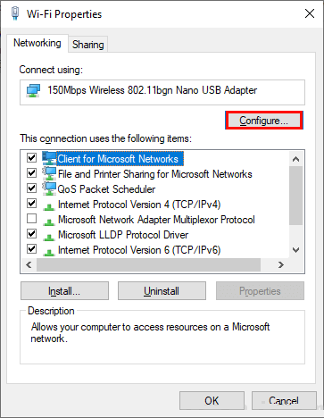 اتصال WiFi يقطع بشكل متكرر في Windows 10 - %categories