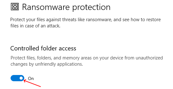 كيفية تمكين حماية من الفدية Ransomware في نظام التشغيل Windows 10 - %categories