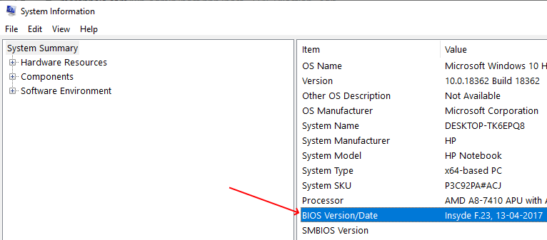 كيفية التحقق من إصدار BIOS في نظام التشغيل Windows 10 - %categories