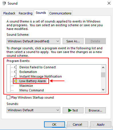 كيفية تغيير صوت التنبيه "انخفاض البطارية" الافتراضي في نظام التشغيل Windows 10 - %categories