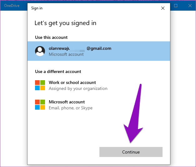 Add-Multiple-OneDrive-Accounts-Windows-10-03_4d470f76dc99e18ad75087b1b8410ea9 كيفية إضافة وإدارة حسابات OneDrive متعددة في Windows 10