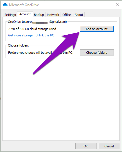 Add-Multiple-OneDrive-Accounts-Windows-10-08_4d470f76dc99e18ad75087b1b8410ea9 كيفية إضافة وإدارة حسابات OneDrive متعددة في Windows 10