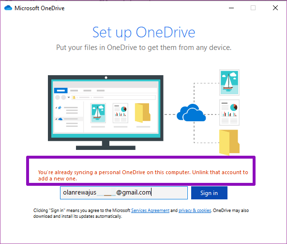 Add-Multiple-OneDrive-Accounts-Windows-10-10_4d470f76dc99e18ad75087b1b8410ea9 كيفية إضافة وإدارة حسابات OneDrive متعددة في Windows 10
