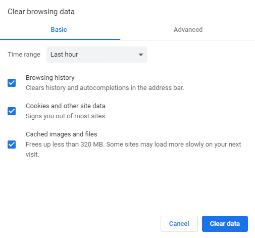 Clear-browsing-data-dialog-box-will-open-up-1 10 طرق لإصلاح حل خطأ المضيف Host في Chrome