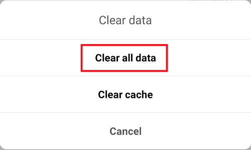Click-on-Clear-all-data-option-to-clear-all-the-cache-data-of-Google-Pay 11 نصيحة لإصلاح مشكلة عدم عمل Google Pay
