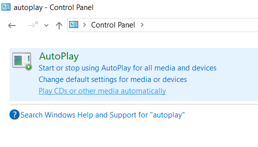 Click-on-Play-CD’s-or-other-media-automatically كيفية تشغيل قرص DVD في نظام التشغيل Windows 10 (مجانًا)