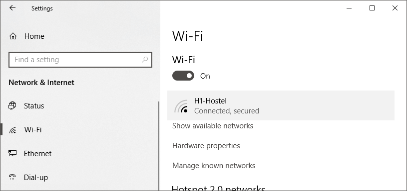 Click-on-Wi-Fi-from-left-pane-and-select-your-required-connection 3 طرق لتغيير إعدادات DNS على Windows 10