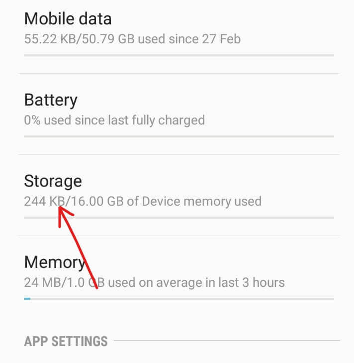 Click-on-it-then-tap-on-the-Storage-option إصلاح لا يمكن إرسال أو تلقي رسائل نصية على Android