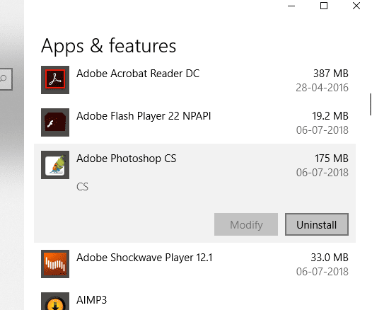 Click-on-‘Uninstall’. 15 نصيحة لزيادة سرعة جهاز الكمبيوتر الخاص بك