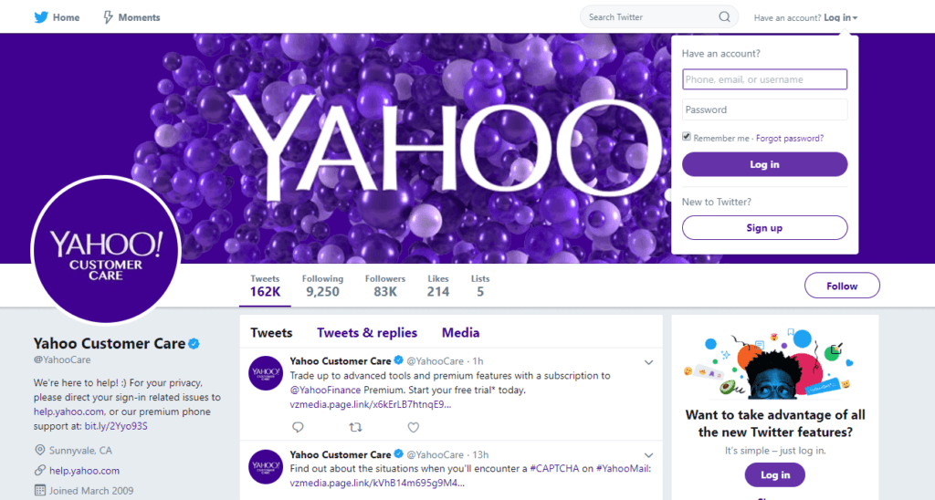 Contact-Yahoo-Through-Twitter-for-support-information-1024x548-1 كيفية الاتصال بـ Yahoo للحصول على معلومات الدعم