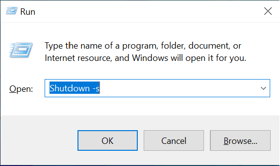 Enter-the-command-Shutdown-s-in-the-run-dialog-box-1 اغلاق او قفل ويندوز باستخدام اختصارات لوحة المفاتيح