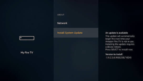 Fire-Stick-Software-Update كيفية إصلاح مشاكل التخزين المؤقت وتسريع Fire Stick