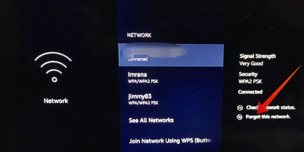 Firestick-forget-network كيفية تغيير DNS على Fire TV Stick
