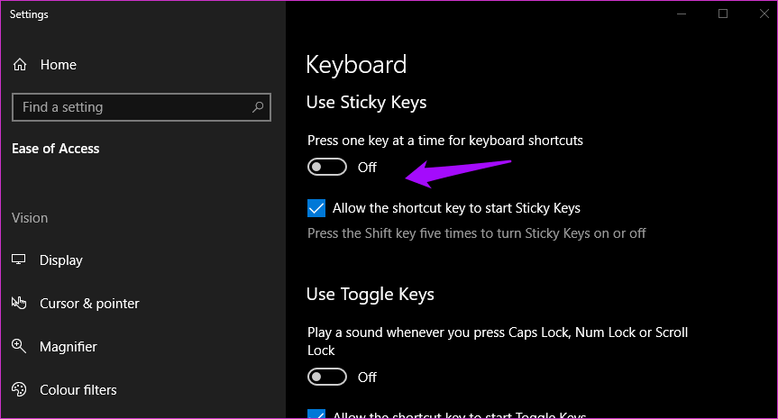 11 طريقة لإصلاح عدم عمل المفاتيح اللاصقة Sticky Keys على Windows 10 - %categories