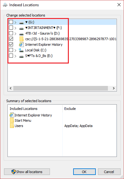 From-here-you-can-select-drives-for-enabling-or-disabling-indexing-services 15 نصيحة لزيادة سرعة جهاز الكمبيوتر الخاص بك