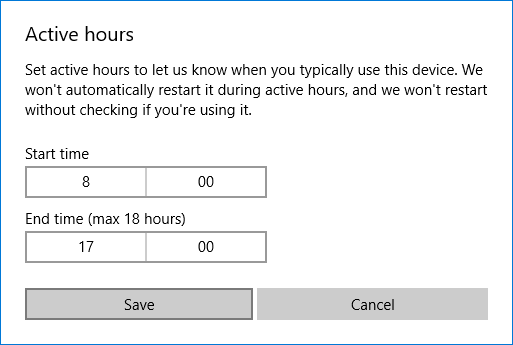 How-To-Change-Active-Hours-for-Windows-10-Update 15 نصيحة لزيادة سرعة جهاز الكمبيوتر الخاص بك