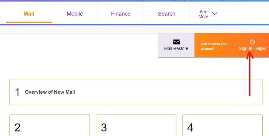 If-you-are-not-able-to-access-your-account-then-click-on-Sign-in-Helper-button كيفية الاتصال بـ Yahoo للحصول على معلومات الدعم