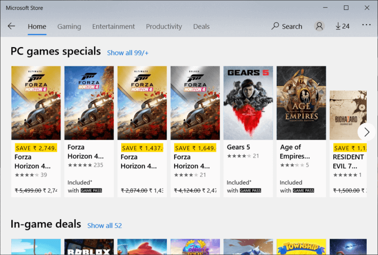 عرض أشرطة التمرير دائمًا في تطبيقات Windows 10 Store - %categories