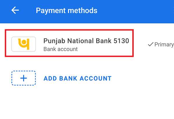 Now-under-Payment-methods-click-on-the-added-bank-account 11 نصيحة لإصلاح مشكلة عدم عمل Google Pay