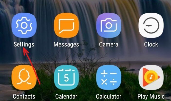 Open-Settings-by-clicking-on-settings-icon-on-your-device إصلاح لا يمكن إرسال أو تلقي رسائل نصية على Android