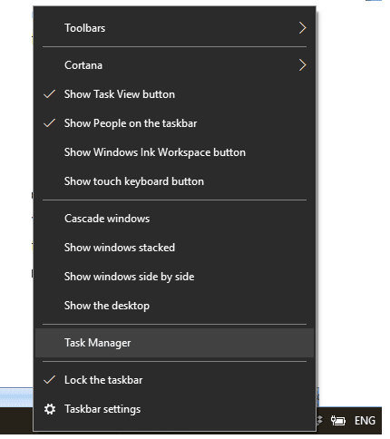 Right-click-on-the-Taskbar-then-select-Task-Manager-from-the-context-menu 4 طرق لتعطيل برامج بدء التشغيل في Windows 10