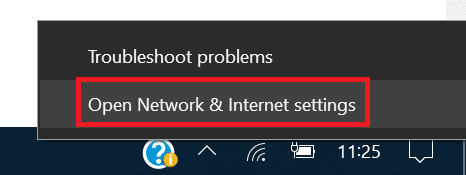 Right-click-on-the-Wi-Fi-or-Ethernet-icon-then-select-Open-Network-Internet-Settings 10 طرق لإصلاح حل خطأ المضيف Host في Chrome