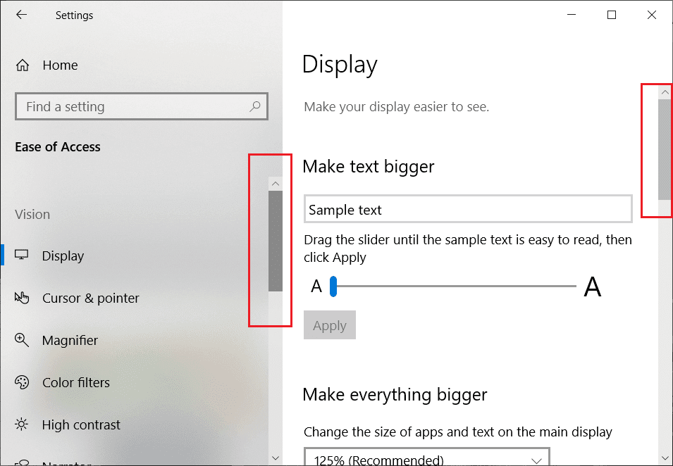 عرض أشرطة التمرير دائمًا في تطبيقات Windows 10 Store - %categories