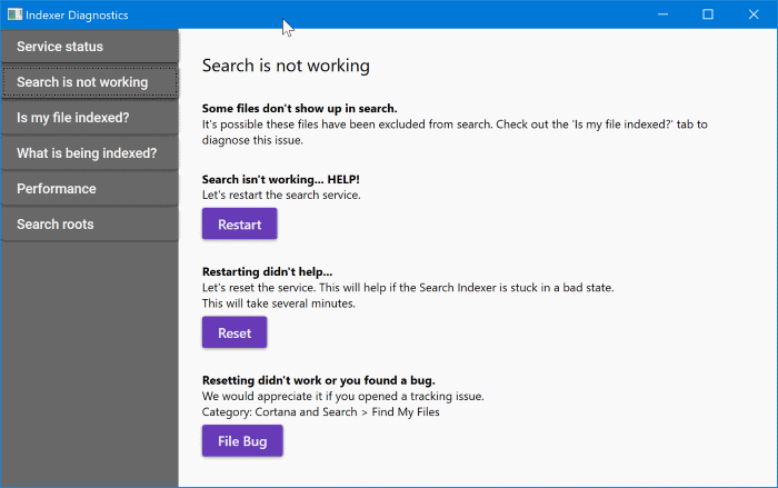 Search-Indexer-Diagnostics-tool-for-Windows-10-pic1_thumb قم بتنزيل أداة تشخيص مفهرس البحث لـ Windows 10