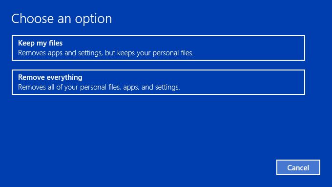 Select-the-option-to-Keep-my-files-and-click-Next-1 إصلاح خطأ الأجهزة المعطوبة الصفحة التالفة على Windows 10
