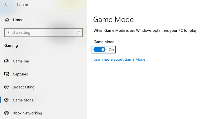 Select-‘Game-mode’-and-turn-on-‘Use-game-mode’. 15 نصيحة لزيادة سرعة جهاز الكمبيوتر الخاص بك