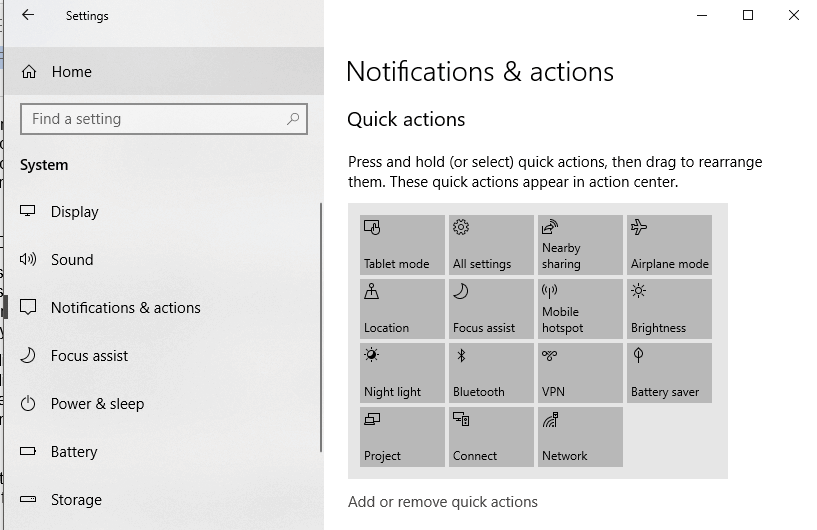Select-‘Notifications-and-actions’-from-the-left-pane. 15 نصيحة لزيادة سرعة جهاز الكمبيوتر الخاص بك