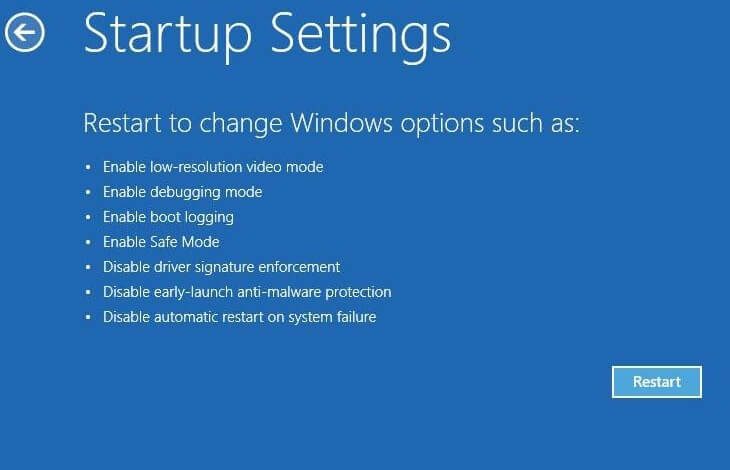 Startup-settings 5 طرق لبدء تشغيل جهاز الكمبيوتر في الوضع الآمن