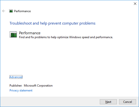 This-will-open-Performance-Troubleshooter-simply-click-Next-min ما هي عملية dwm.exe (مدير نافذة سطح المكتب) (Desktop Window Manager)؟