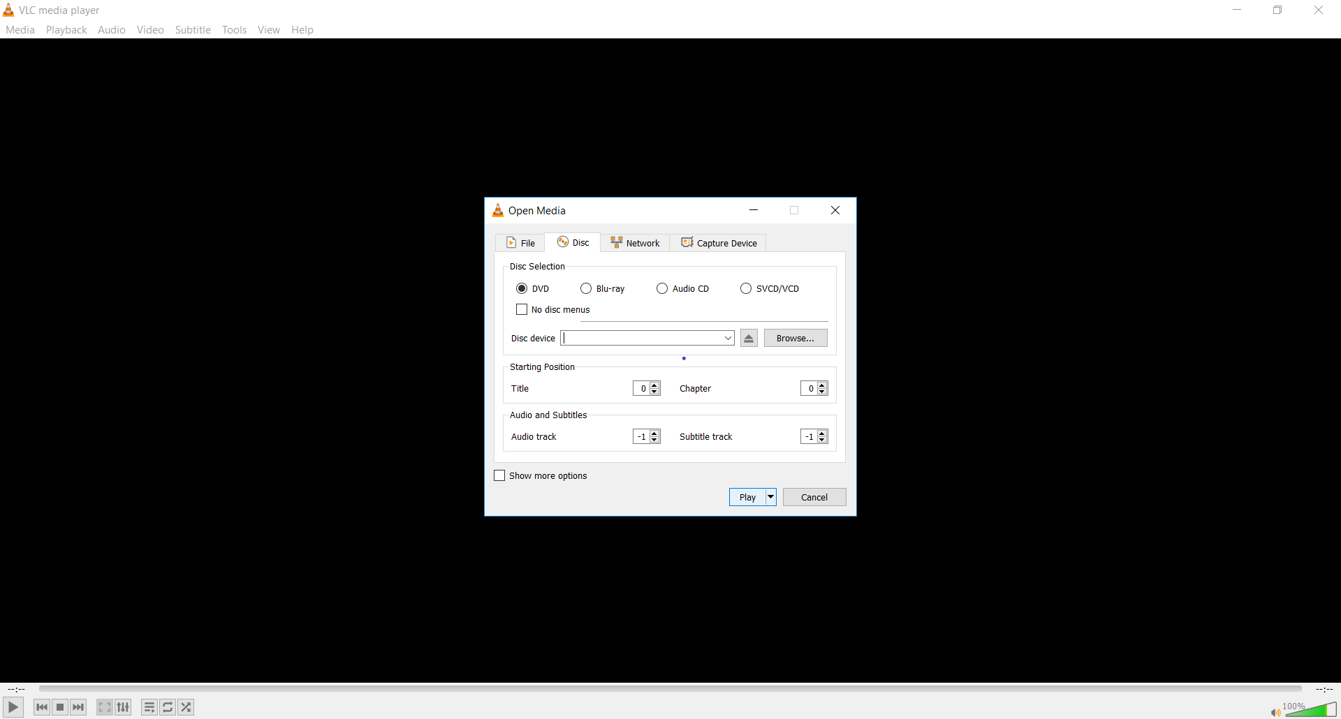 To-browse-the-DVD-press-browse-and-select-the-DVD-you-want-to-play كيفية تشغيل قرص DVD في نظام التشغيل Windows 10 (مجانًا)