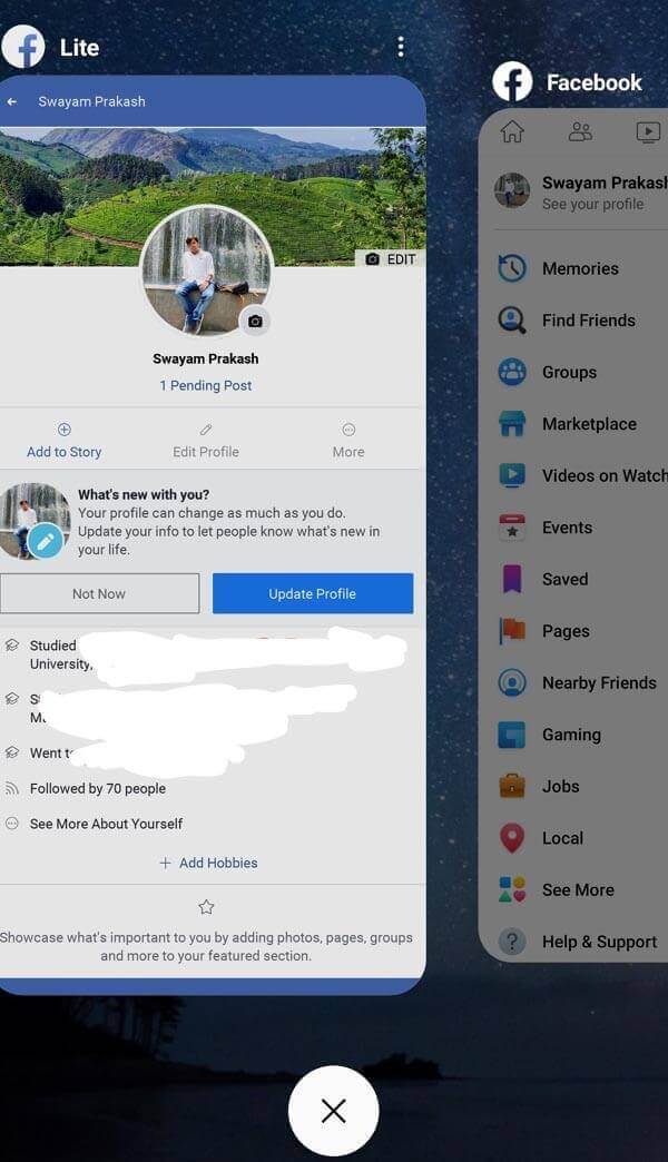 Two-Facebook-Accounts-Android كيفية استخدام حسابين الفيسبوك على Android في نفس الوقت
