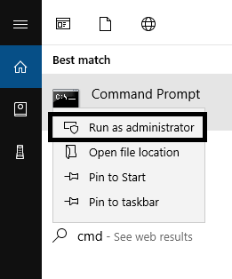 Type-cmd-in-Windows-search-box-and-select-command-prompt-with-admin-access إصلاح Spotify Web Player لا يعمل (دليل خطوة بخطوة)
